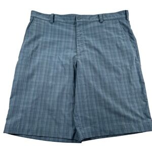 Nike Golf Shorts Mens 36 Classic Plaid Nike Fit Dry Regular Blue Golfing Outdoor